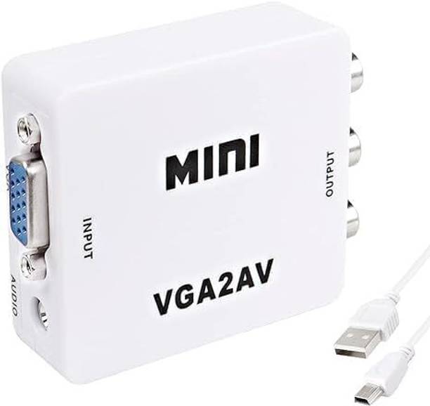 OG X NEXSA  TV-out Cable Mini HD AV to VGA Video Converter with 3.5mm Audio for TV to PC