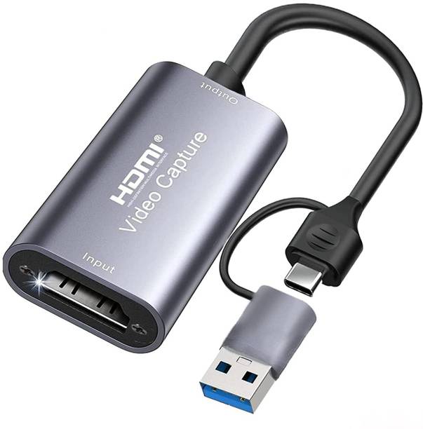 1Goal USB 3.0/Type C Video Capture Card 1080P 60fps 4K HDMI -Compatible Video Box for Mackbook PS4 Game Camera Recorder-(TD-802HVC-001) Laptop Accessory