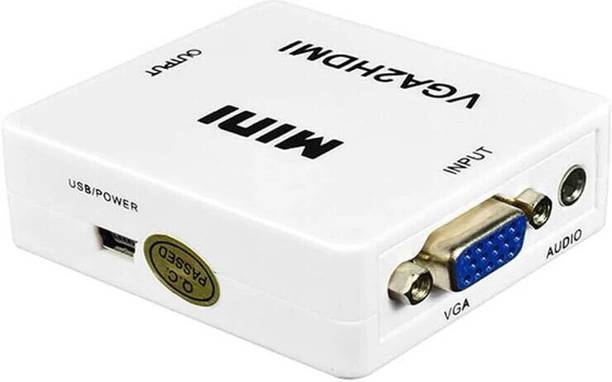 BKC Premium TV-out Cable Mini VGA to HDMI HD Video Converter Gaming Adapter