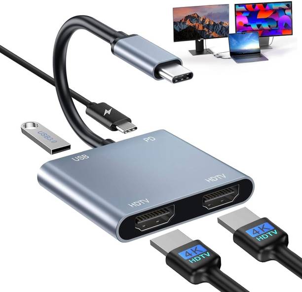 Akwor USB C to Dual HDMI Adapter Gaming Adapter