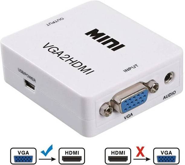 GoodsBazaar VGA to HDMI Adapter 1080P MINI VGA to HDMI Converter Gaming Adapter