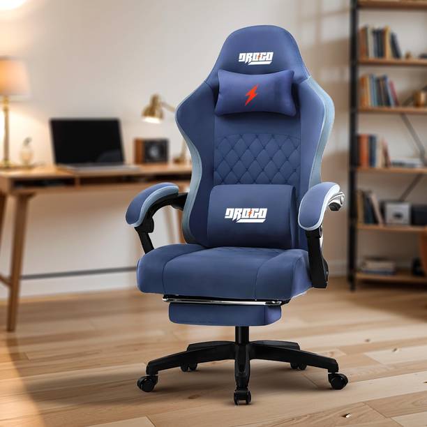 Drogo Ergonomic Gaming Chair with Linkage Armrest,Footrest Lumbar Support Pillow Gaming Chair