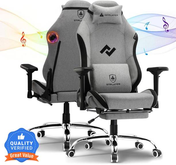 GTPLAYER "Titan Pro Inbuilt Bluetooth Speakers' Gaming Chair Immersive Audio Experience for Streaming & Gaming, Lumbar Pillow & Footrest Gaming Chair