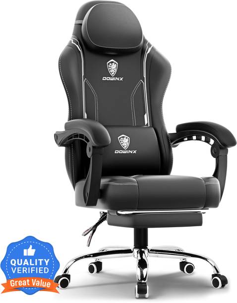 dowinx Premium Gaming Chair Ergonomic Design with Massager & Footrest, 360Swivel, Neck & Back Support Gaming Chair