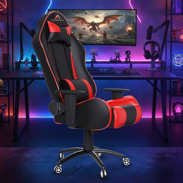 ASE Gaming Gold Series Gaming Chair with 180 Degree Reclining And Black Metal Base Gaming Chair