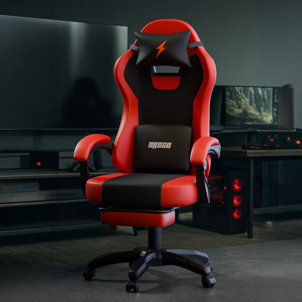 Drogo High Back Ergonomic Gaming Chair with Adjustable Neck, Armrest PU Leather Gaming Chair