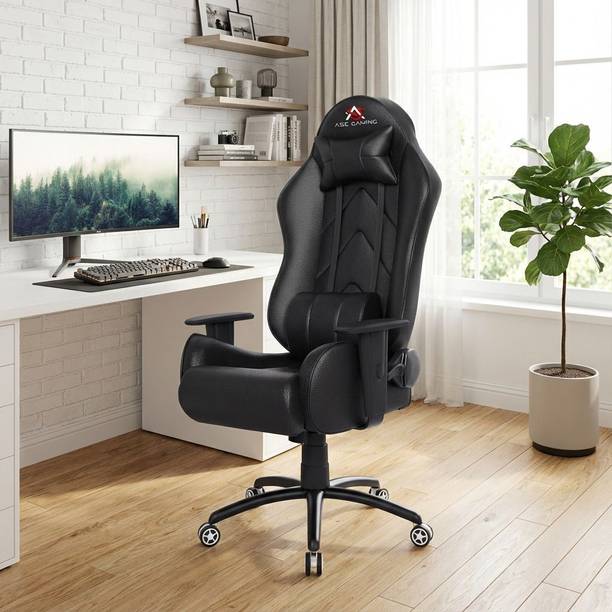 ASE Gaming Gold Series Gaming Chair with 180 Degree Reclining And Black Metal Base Gaming Chair