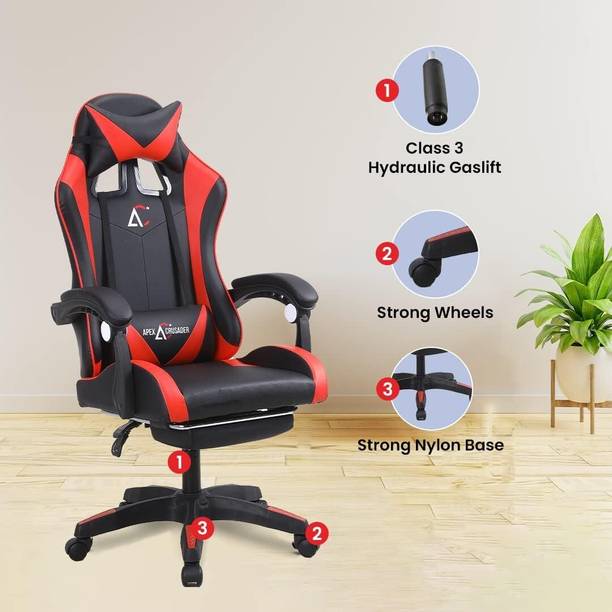 KOZEN Gaming Chair,Retractable Footrest,135° Recliner,Ergonomic,Class 3 Gas Lift,Red Gaming Chair