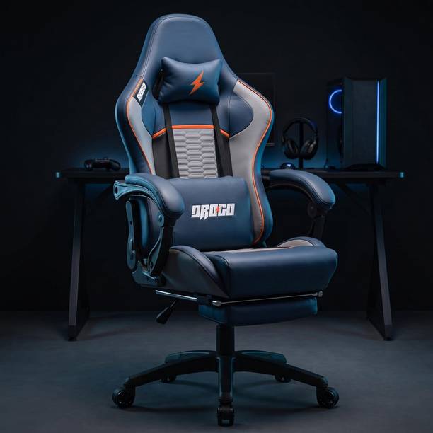 Drogo Multi-Purpose Ergonomic Gaming Chair with Head & Lumbar Pillow, Adjustable seat Gaming Chair
