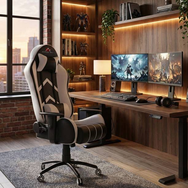 ASE Gaming Gold Series Gaming Chair with 180 Degree Reclining And Black Metal Base Gaming Chair