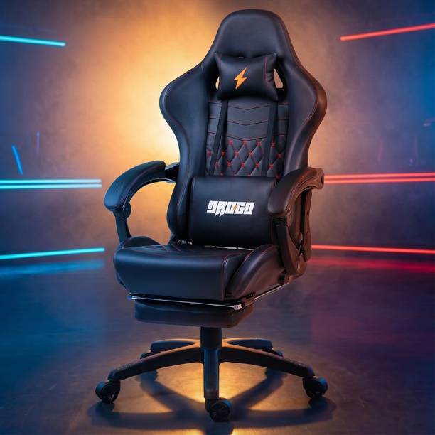 Drogo Multi-Purpose Ergonomic Gaming Chair with Head & Lumbar Pillow, Adjustable seat Gaming Chair