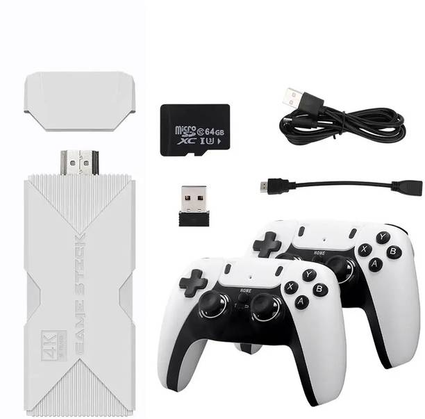 BITWEAVE 4K Game Console 30,000+ Retro Games | Dual Controller Plug & Play HDMI TV Stick 64 GB with 30,000+ Built-in Games