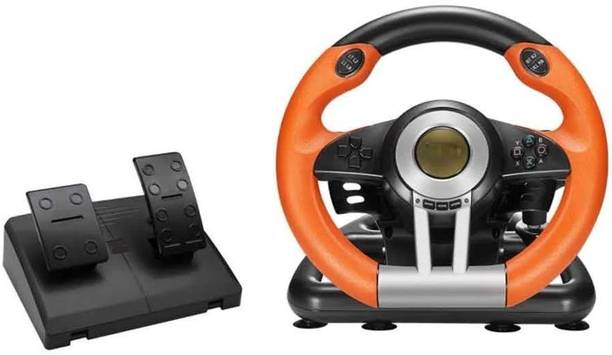 HG WORLD PXN V3 Gaming Steering Wheel with Pedals,180°Steering Rotation,Racing wheel with Car Steering Game Set for Realistic Driving Experience