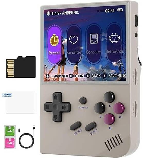 EXtreme RG35XX Retro Handheld Game Console 64 GB with 30000+ Game, with Linux System 3.5 Inch IPS Screen, Built-in 64G TF Card