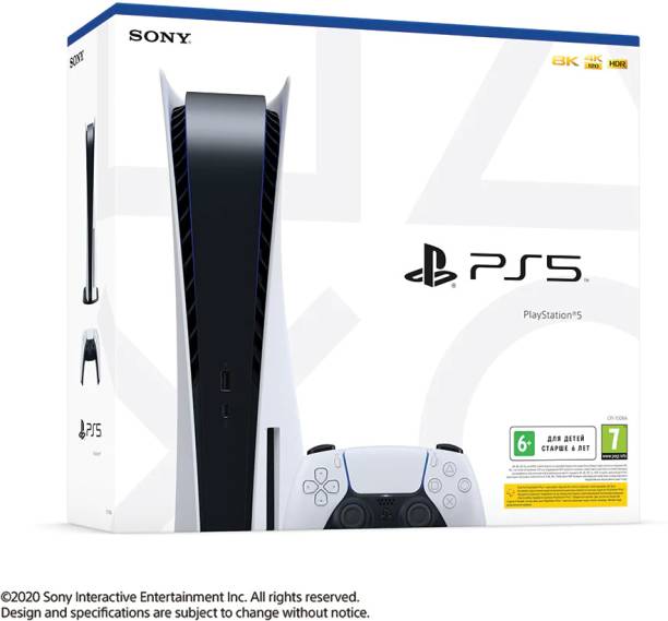 SONY PlayStation 5 (CFI-1008B01R) 825 GB with Astro’s Playroom  (White)
