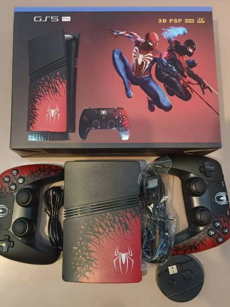 Confiavel GS5 Pro Retro Game Console Spiderman Edititon 64 GB with GTA San Andreas, 52 Emulators, 30,000+ Games Like God Of War ,Tekken, SmackDown