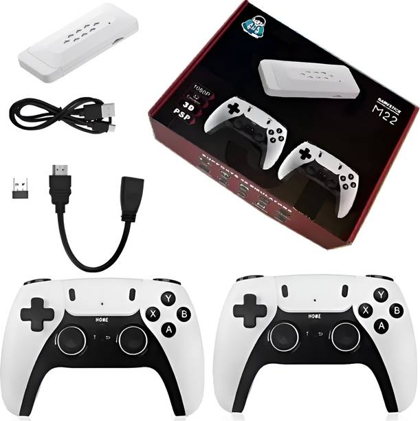 HG WORLD Retro M22 Game Stick Console 2.4G Dual Wireless Gamepad Video Game Handheld Gaming Console For TV ,Old Video Game For Kids (Best Gift & Fun) All Ages 64 GB with 52+ Emulator, Full HD HDMI Output, TV Game Set, Mini Video Game Hand TV