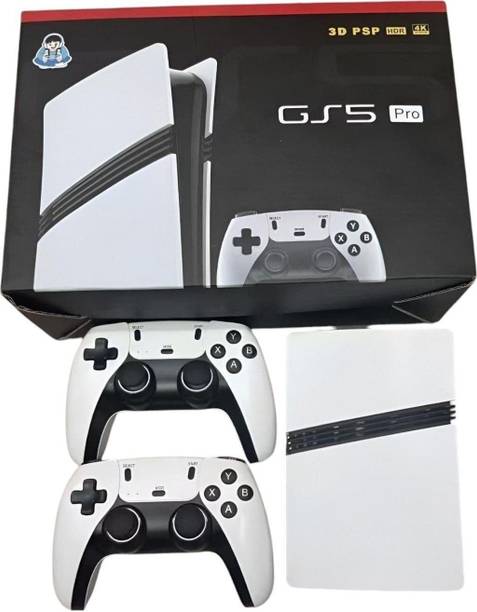 HG WORLD Retro GS5 PRO Gaming Console with 2.4G Dual Video Games For TV Wireless Gamepad 128 GB with 53+ Emulator, Full HD HDMI Output, TV Game Set