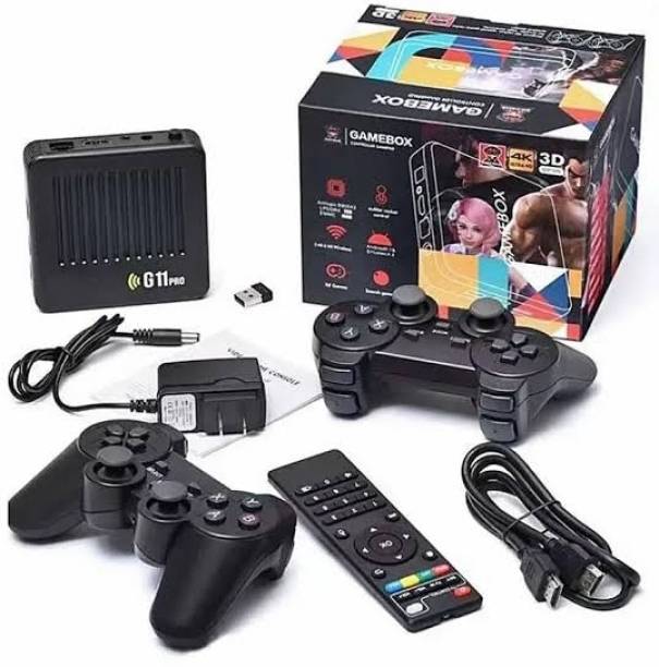 FYURI G11 Pro Game Console 4K Game Box Gaming Android 9.0 TV Box W/L Controller 64 GB with 60000+GAMES, GOD OF WAR, TAKEN, ALIEM STORM, CAPTAIL AMERICA, SUPER MARIO 64 ,ETC