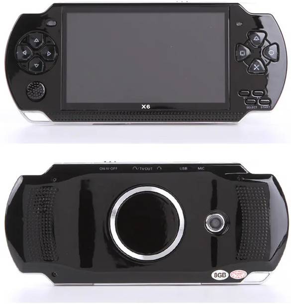 GLOWISH X-6 PSP, Camera,Video,E-book MULTIMEDIA PLAYER GAMES INCLUDED 4 GB with 100 GAMES, Tekken 3, Racing, Contra, mario