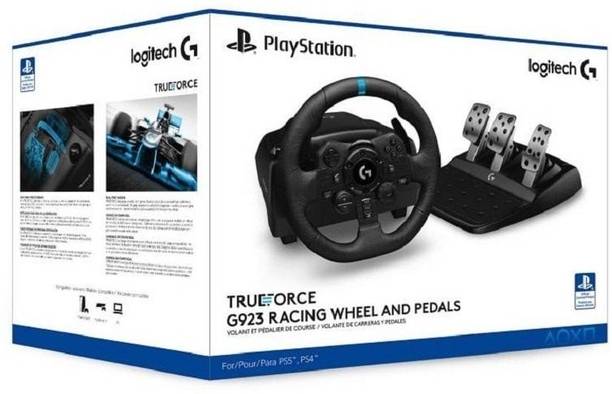 Logitech G923 TRUEFORCE Playstation Edition Gaming Steering Wheel, Real Driving Simulator with 900° Rotation with Dual-Motor Vibrating Force Feedback