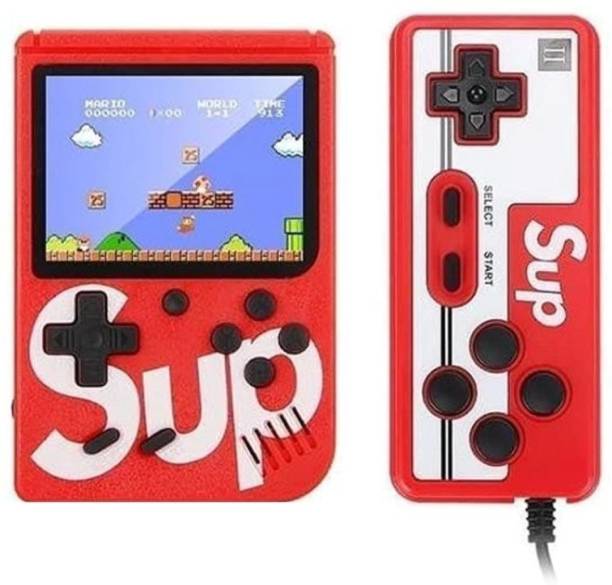 markif SUP GAME BOX 400 IN 1 HANDHELD CONSOLE WITH REMOTE CONTROL (RED) 8 GB with MARIO, CONTRA, MANY MORE