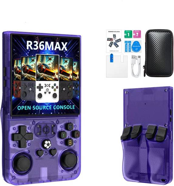 Playtastic R36S Max Retro Game Console 4 inch Retro Emulator System 64 GB with 15000+Preinstall video game Mario ,GTA Vice City