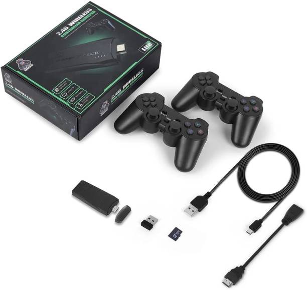 HG WORLD M8 Retro Game Stick Console with 2.4G Dual Video Games For TV Wireless Gamepad Gaming Console for TV Video Game for Kids (Best Gift & Fun) All Ages 64 GB with 9+ Emulator, Full HDMI Output, TV Game Set, Mini Video Game Hand TV