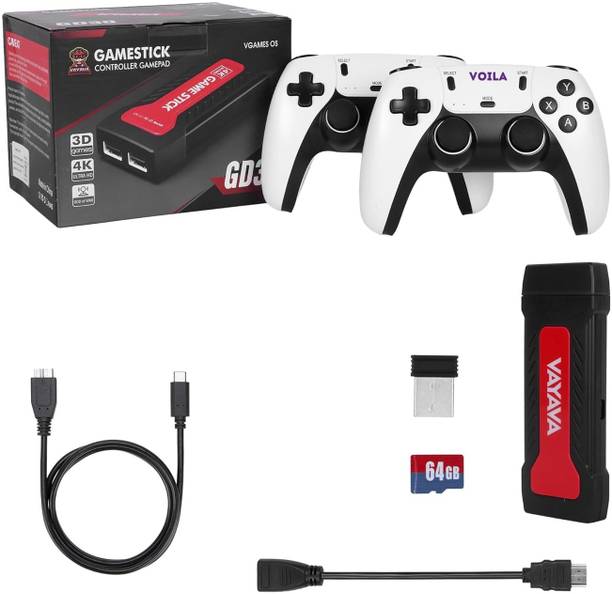 HG WORLD Retro GD30 4K Game Stick Console with 2.4G Dua...