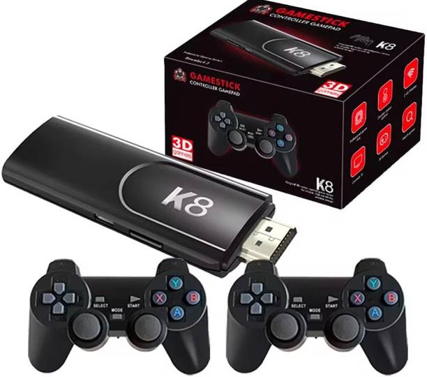 GAMESOUL K8 Game Stick Console 40000+ Inbuilt Games Dual Wireless Sup Video Game Gaming Consoles For TV Video Game Handheld 64 GB with HDMI Output 20+ Emulator GB with Modern Gamer Love by Fans of Portable, PS5,PS4,PS3,PS2,PS1, Xbox,Nintendo Switch
