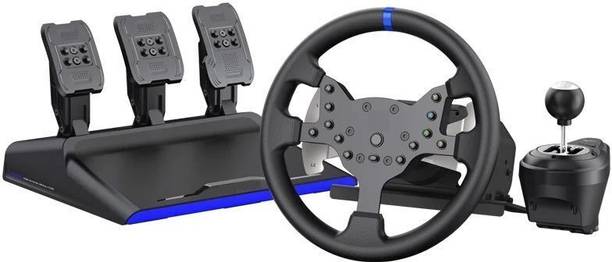 HG WORLD PXNV99 Gaming Steering Wheel, Car Steering Game Set 900° with Pedals & Shifter with Multi-Platform Support Driving Wheel, 3.2Nm of force feedback
