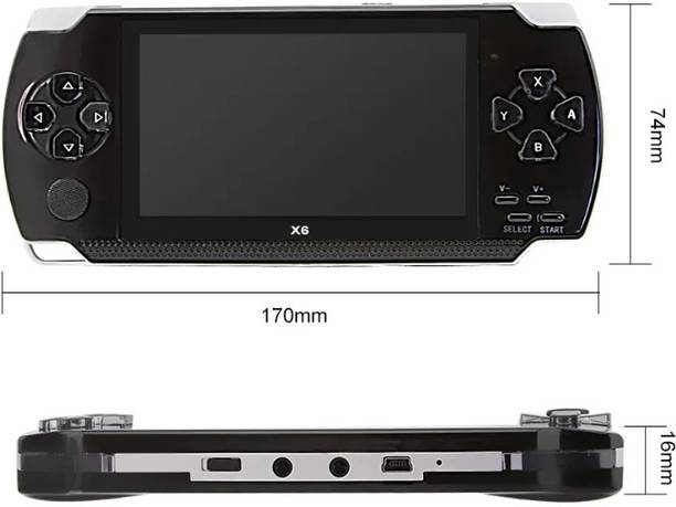 GLOWISH TV OUT POCKET HANDHELD VINTAGE GAMES MARIO CONTRA TEKKEN 3 HD DISPLAY 4 GB with 10000 GAMES