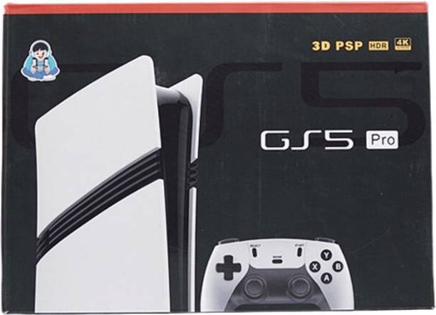 HG WORLD Retro GS5 PRO Gaming Console with 2.4G Dual Video Games For TV Wireless Gamepad SUP Game Box TV Video Game for Kids Best Gift For All Ages 128 GB with 53+ Emulator, Full HD HDMI Output, TV Game Set, Mini Video Game Hand TV