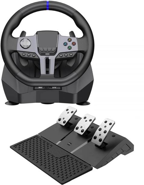 HG WORLD PXN V900 GEN2 Gaming Steering Wheel, Driving Racing Simulator 270°/900° Rotation with Turning Angle Double Vibrating Force Racing Wheel