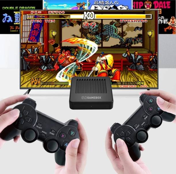 FYURI G11 Pro Game Console With Gaming Earbuds Box Gaming W/L Controller 64 GB with 60000+GAMES, GOD OF WAR, TAKEN, ALIEM STORM, CAPTAIL AMERICA, SUPER MARIO 64 ,ETC