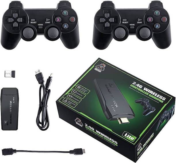 HG WORLD M8 Retro Game Stick Console 4k 2.4G Dual Wireless game box video games for tv with Plug & Play, gaming consoles for tv video game handheld 64 GB with HDMI Output 9 Emulator, Video Game Hand tv With TV Game Set, Best Gift for All Ages