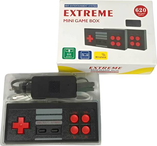 HG WORLD Retro Extreme Mini Game Box Wireless 500+ Built in Classic Tv Video Game Console Children's Toy Revisit Childhood 1 GB with Portable 8 Bit Game Box, Super Contra & Many More Games, AV Output