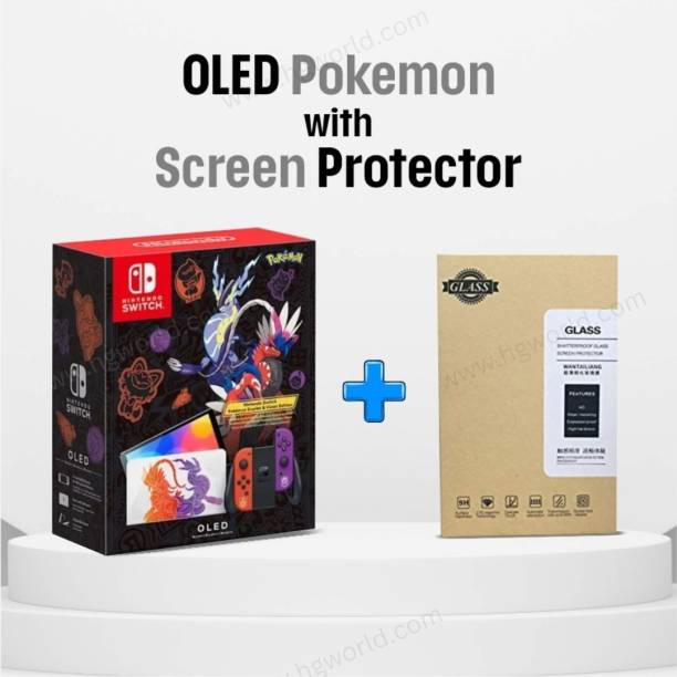 NINTENDO Switch OLED Handheld Portable Gaming Console 64 GB with Screen Protector