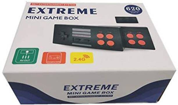 HG WORLD Retro Extreme Mini Game Box Wireless Classic Portable Gaming Console 1 GB with Preinstalled 500 + Classic Games, Super Contra & Many More Games, AV-OUTPUT