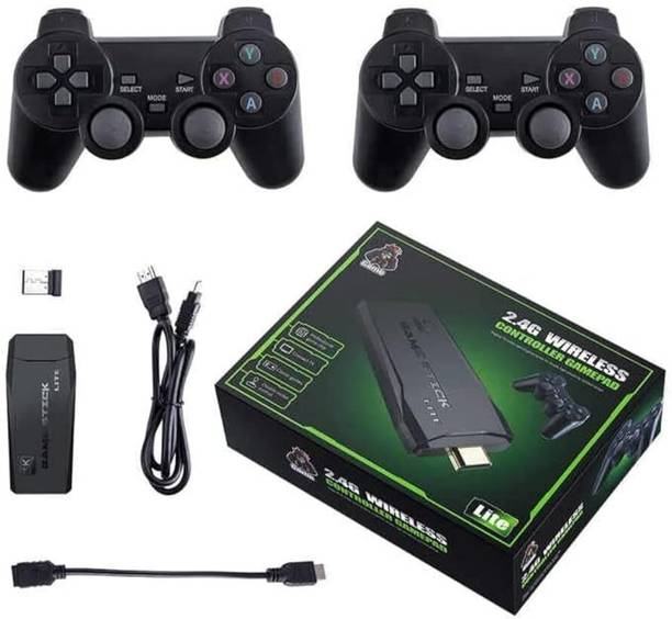 Confiavel Wireless Controller 4K Ultra HD Game Stick Joystick (Black, For PC) . GB with 10000 Retro Games