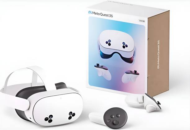 META Quest 3S 256GB VR Console for Unmatched VR Gaming High-Resolution Display, Comfortable, Lightweight Design 256 GB with All-in-One Virtual Reality Experience