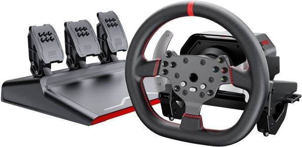 HG WORLD V10 Pro Gaming Steering Wheel Simulator 270°/900° Adjustable Rotation with with Dual Motor Racing Wheel Forced feedback vibration