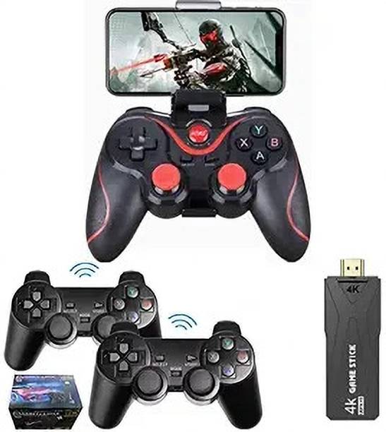 Elevea X3 Wireless Controller for Android & 256GB 10,000+ Games 4K HD Console with puzzles, sports