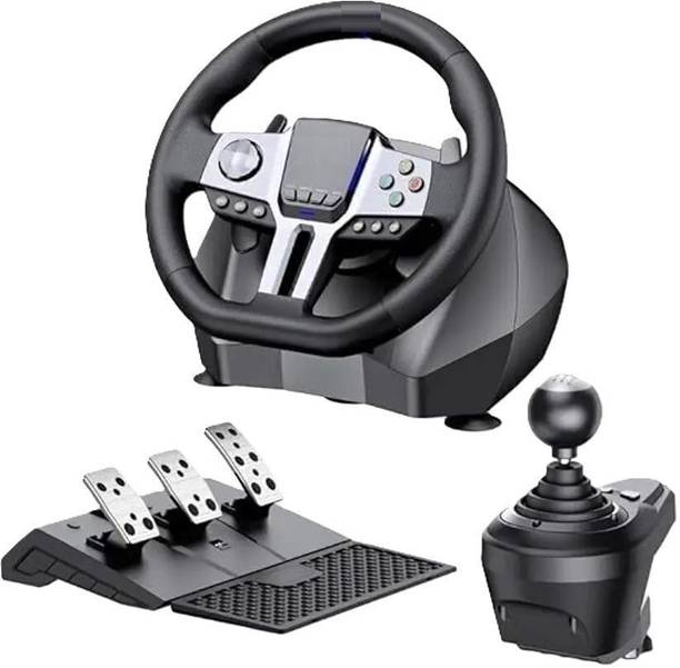 HG WORLD V9 GEN 2 Gaming Steering Wheel 270/900° Rotation Racing Wheel Shift Pedals with Car Steering Game Set for Ultimate Racing Experience