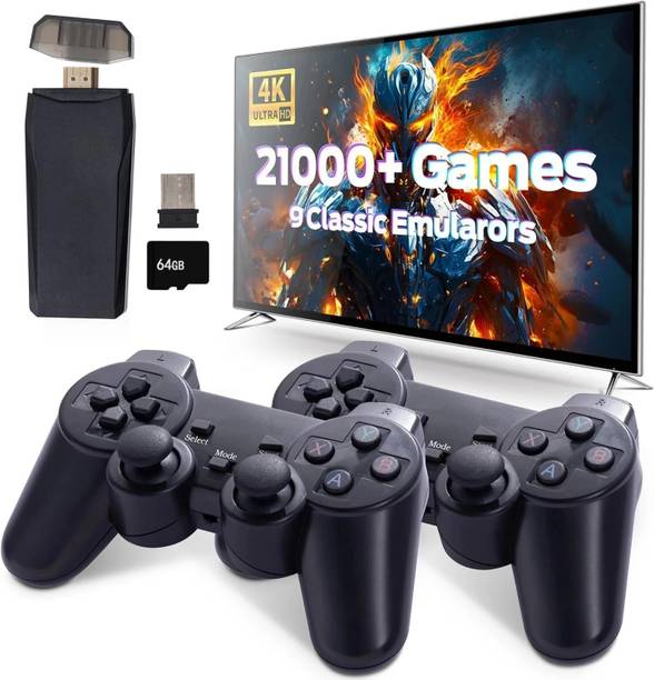 SSR Retro Game Stick Plug and Play Wireless HD 1080p TV Video Game for Kids 64 GB with 20000+ Games