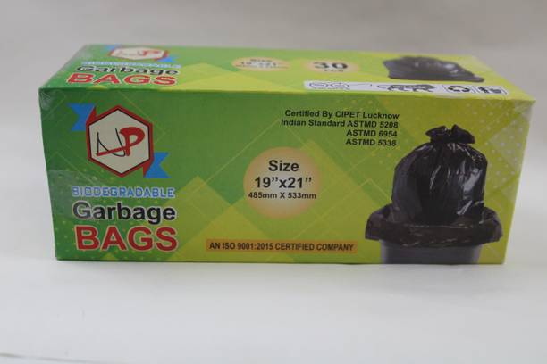 Shopative Garbage Bags, medium (19*21 inches) - 30 bags/roll (Pack of 6) Plastic Dustbin