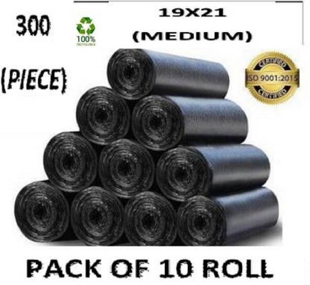Vruta 300 pcs of Black Garbage Bag 19*21 (Medium) Medium 13 L L Garbage Bag  Pack Of 300