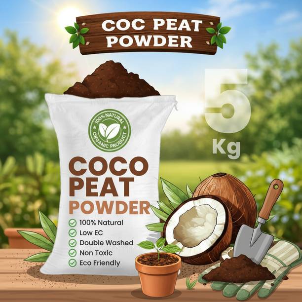 GROW THIS Cocopeat Powder 5Kg Coconut Coir Soil Mix for Indoor Plants Garden Mulch