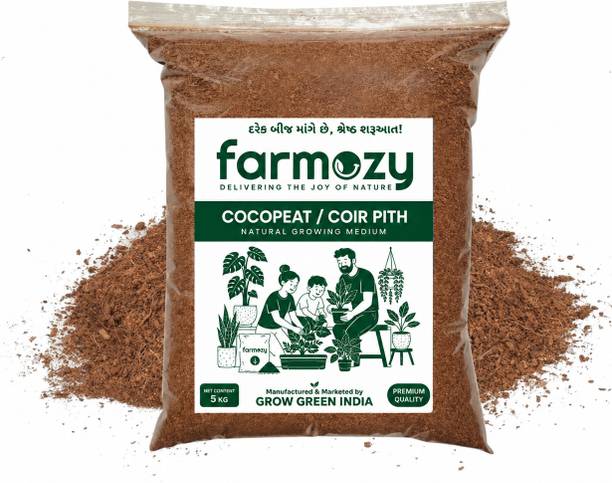 Farmozy Cocopeat Powder 05Kg Natural Coconut Coir Pith for Gardening Garden Mulch