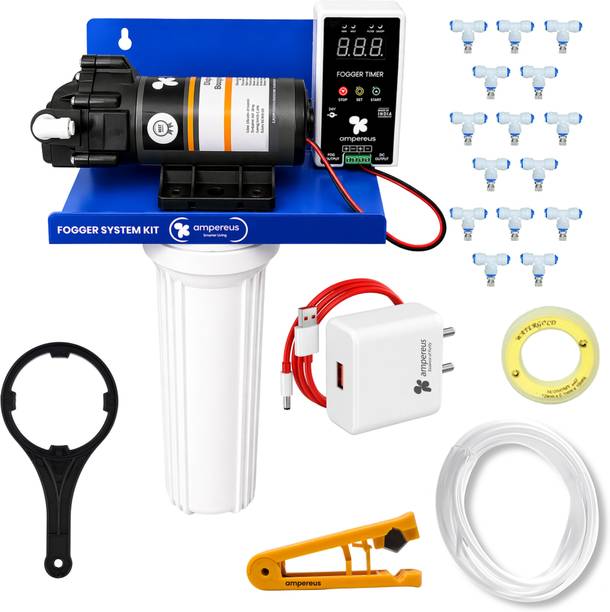 AMPEREUS Fogger Kit for Dairy, Poultry & Animal Farm with 15 Nozzles (Nozzle Dist. 1.4m) 2.5 L Hand Held Sprayer
